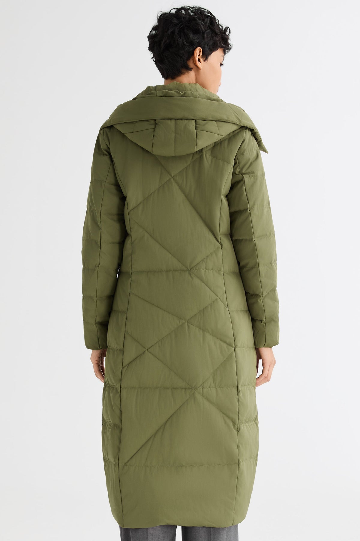 Long Maxi Down Coat with Hood