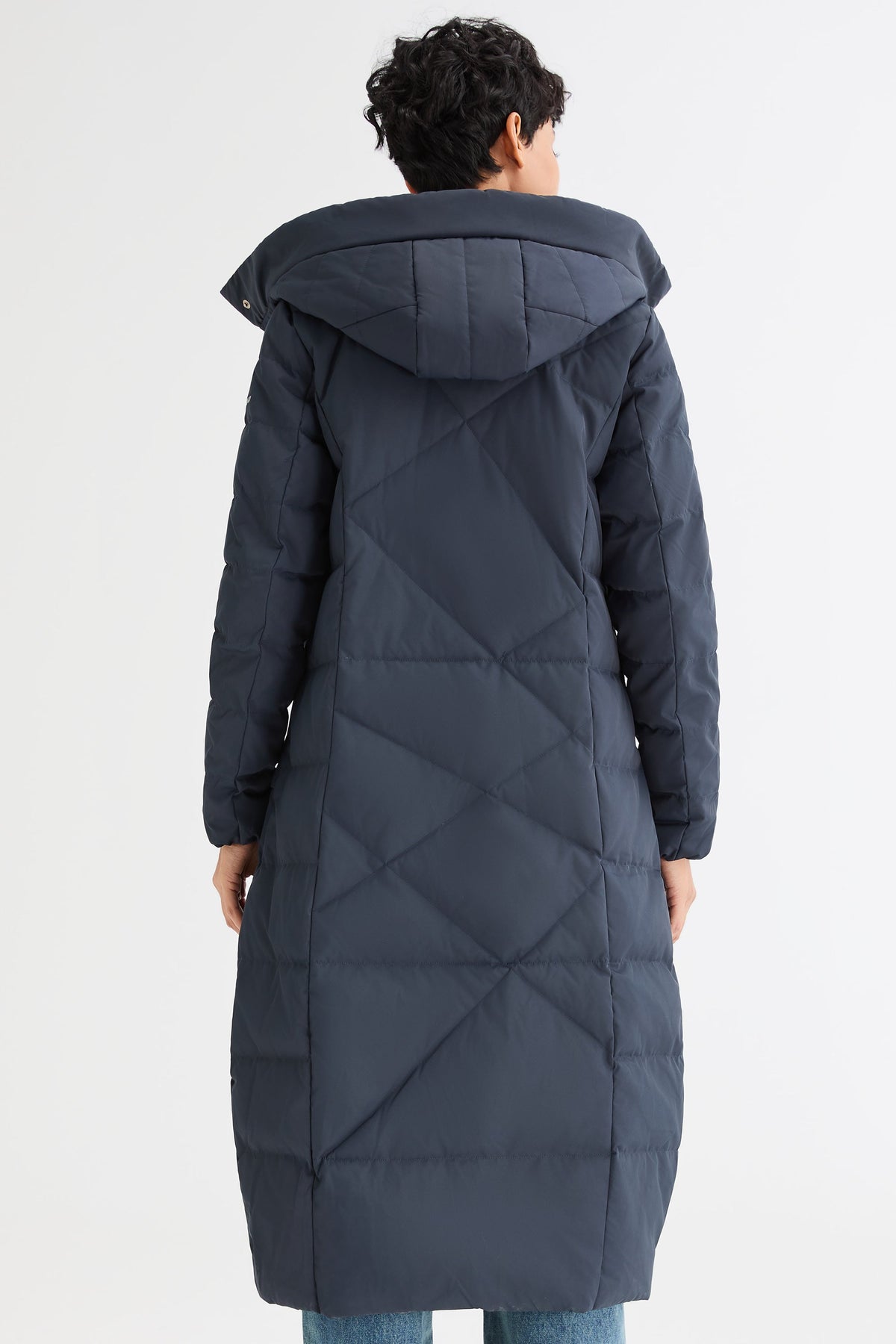 Long Maxi Down Coat with Hood