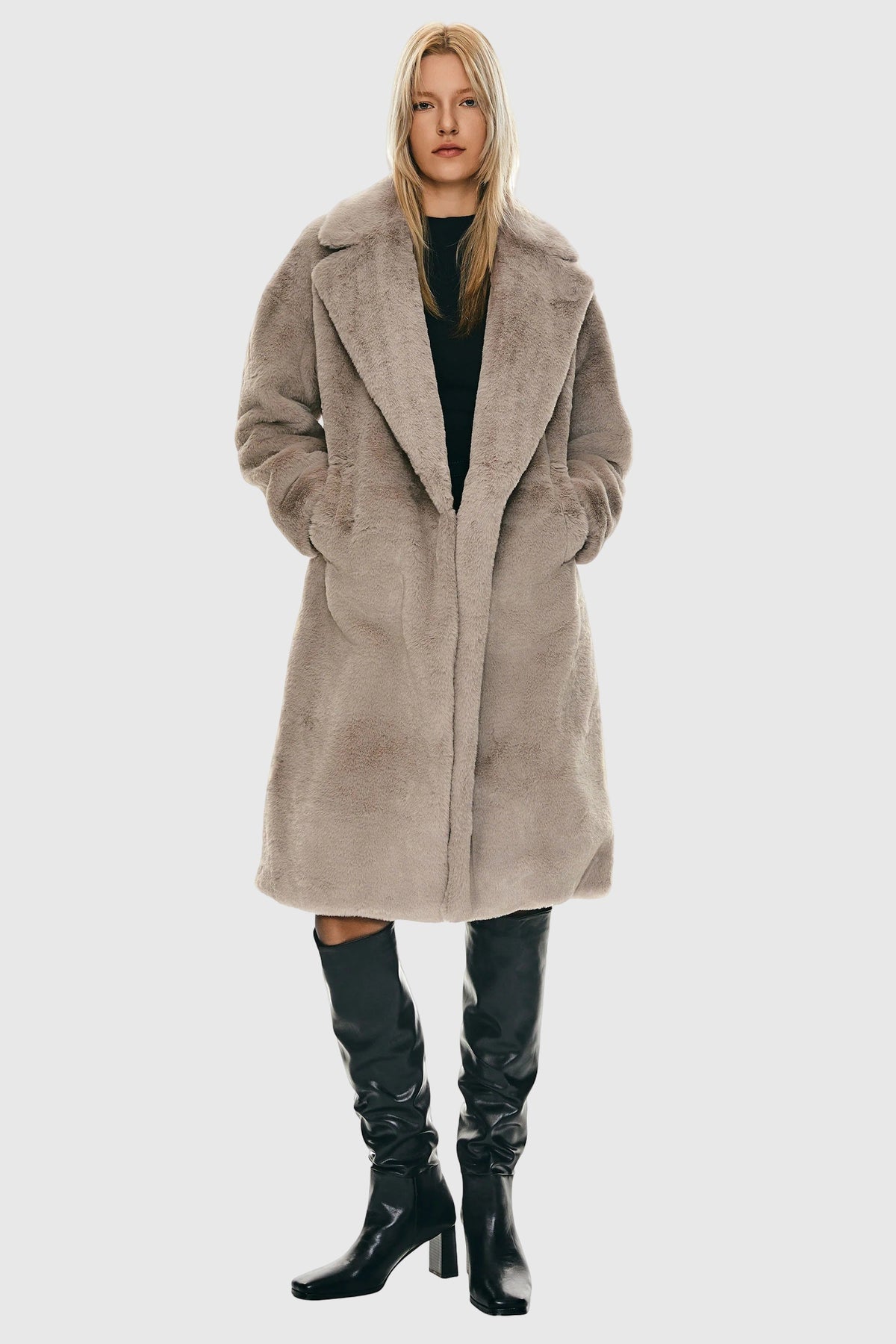 Oversized Long Sherpa Teddy Coat