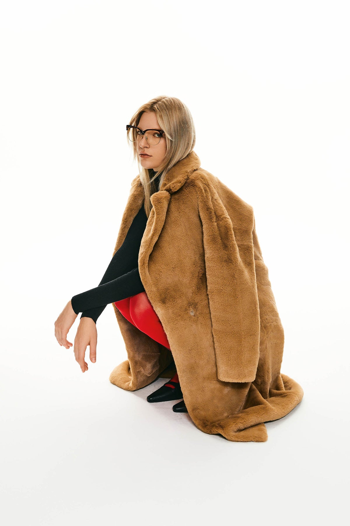 Oversized Long Sherpa Teddy Coat