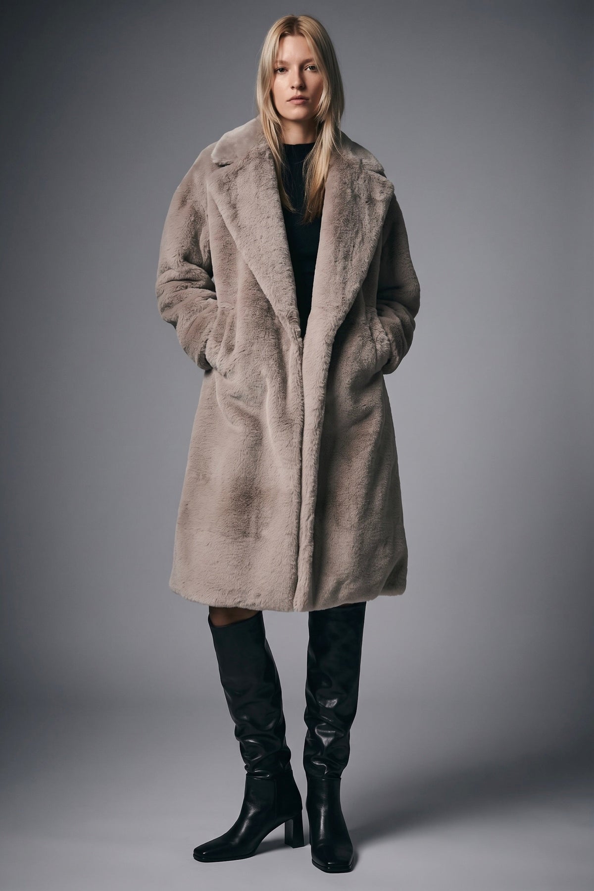 Oversized Long Sherpa Teddy Coat