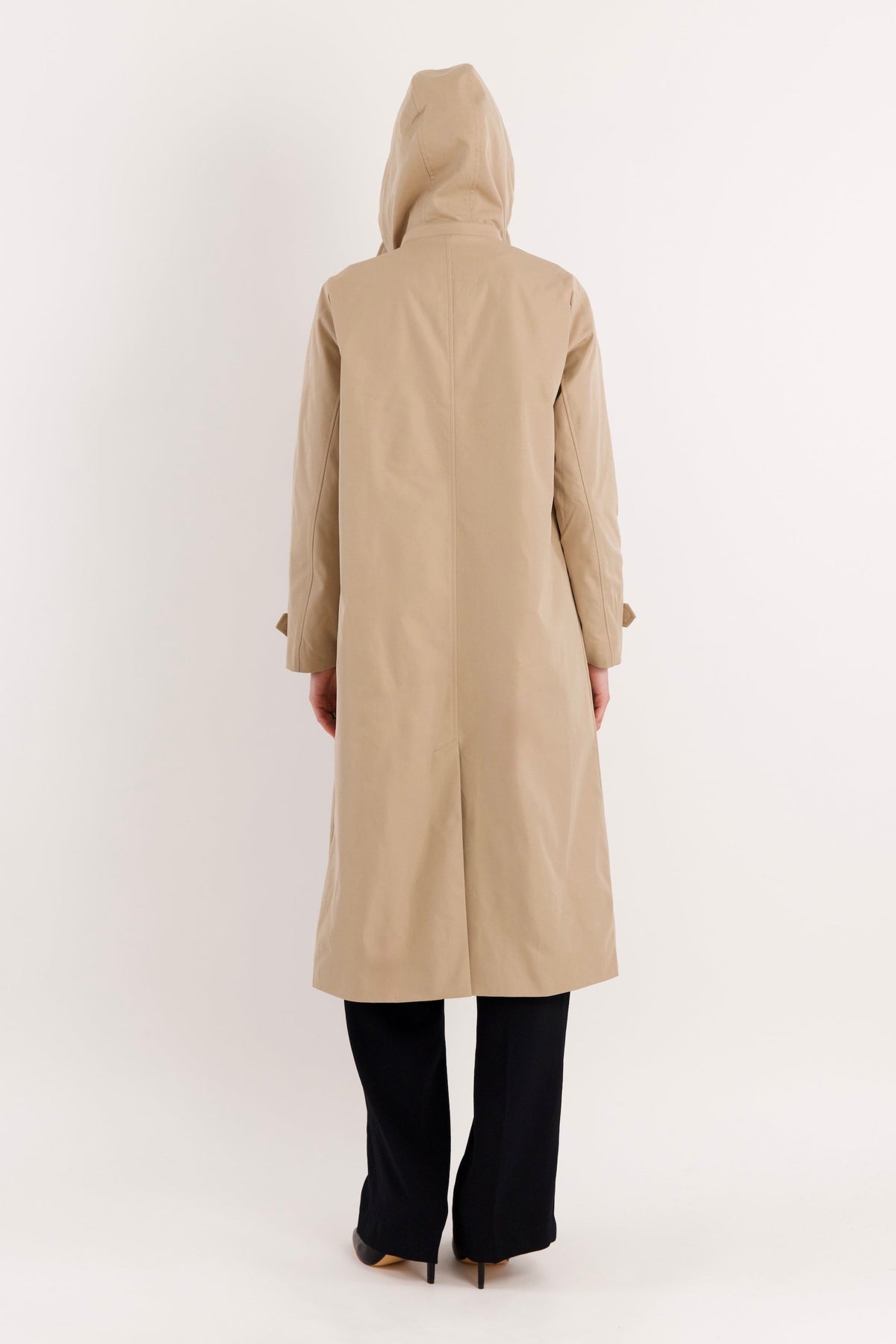 Long Single-Breasted Trench Coat