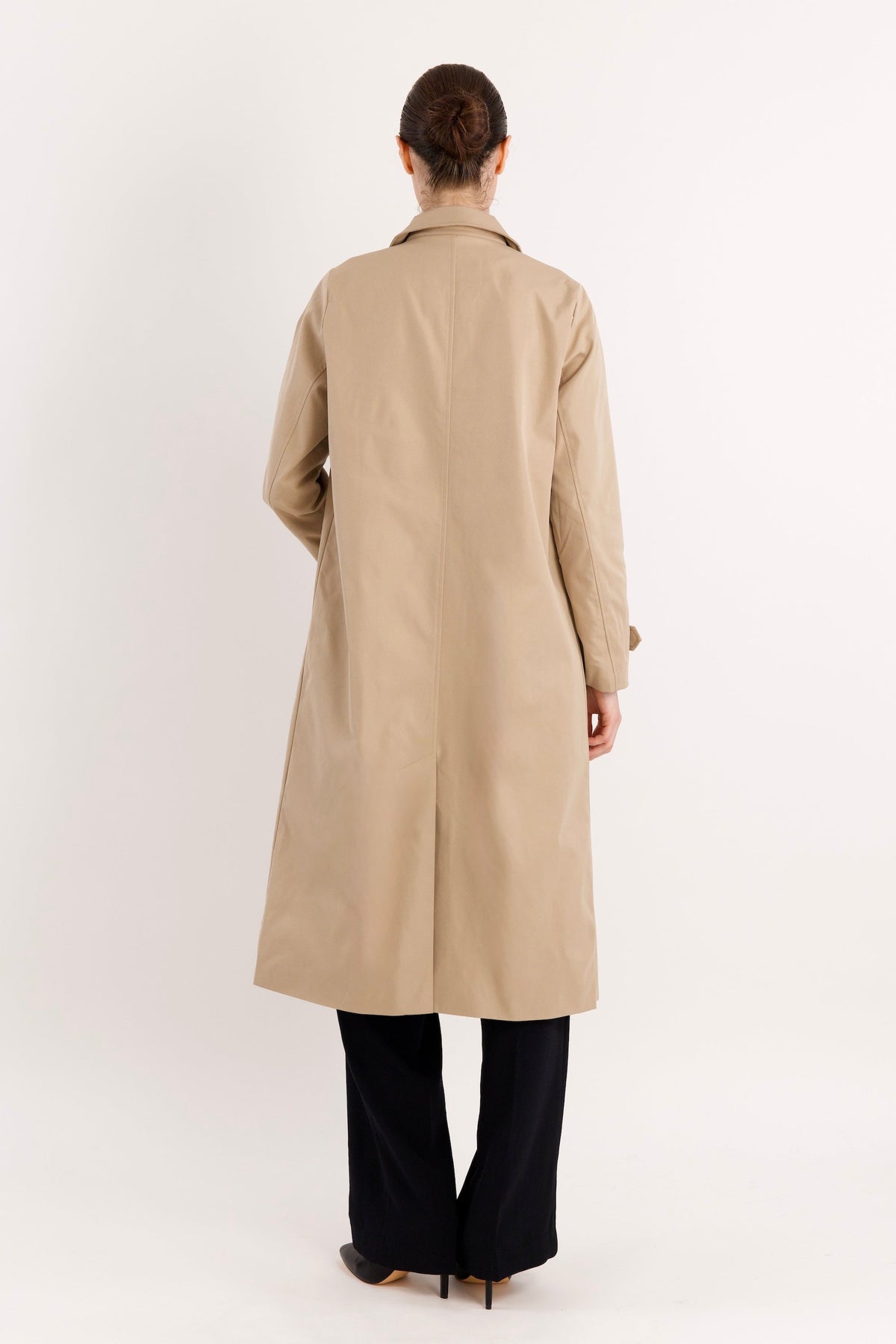 Long Single-Breasted Trench Coat