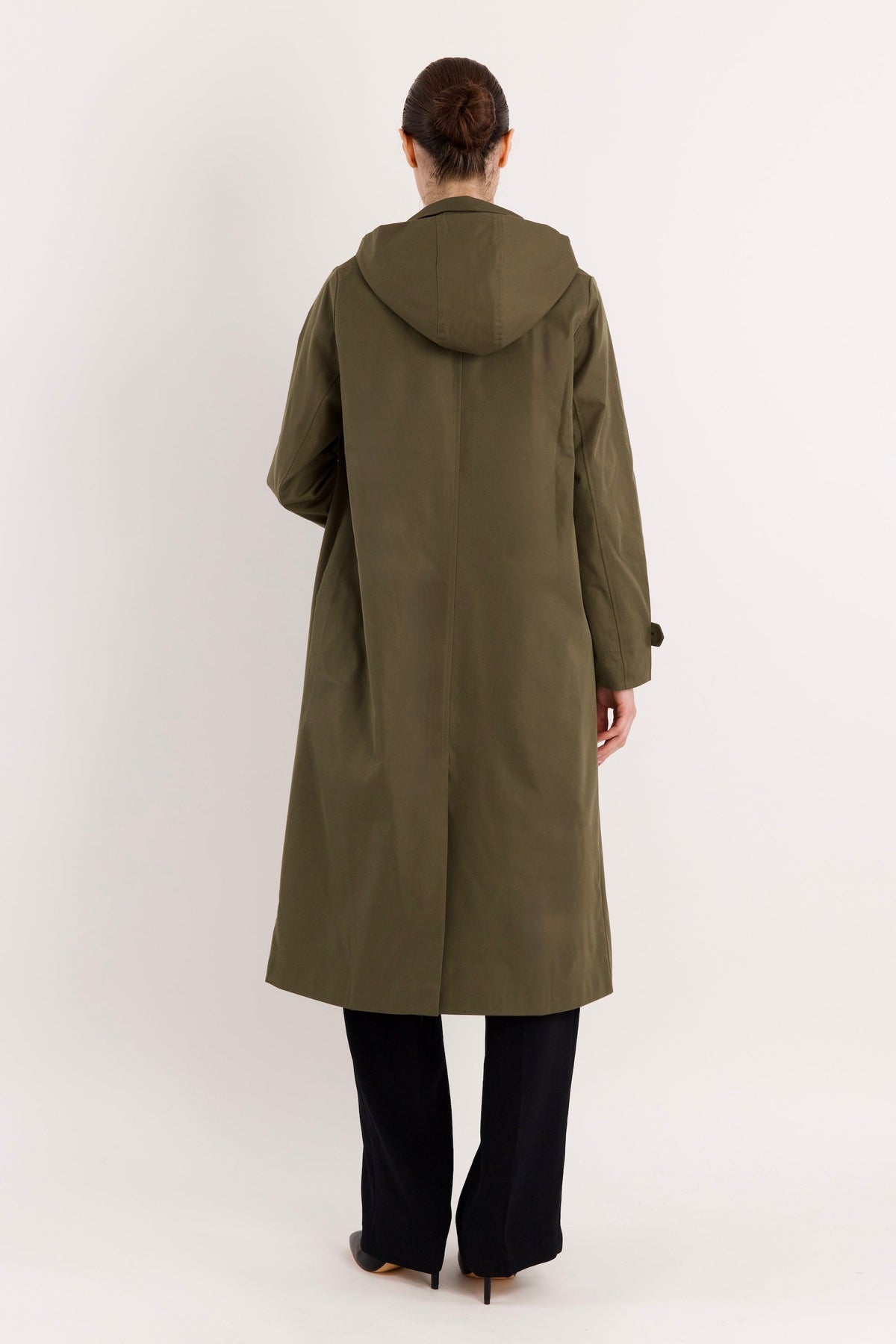 Long Single-Breasted Trench Coat