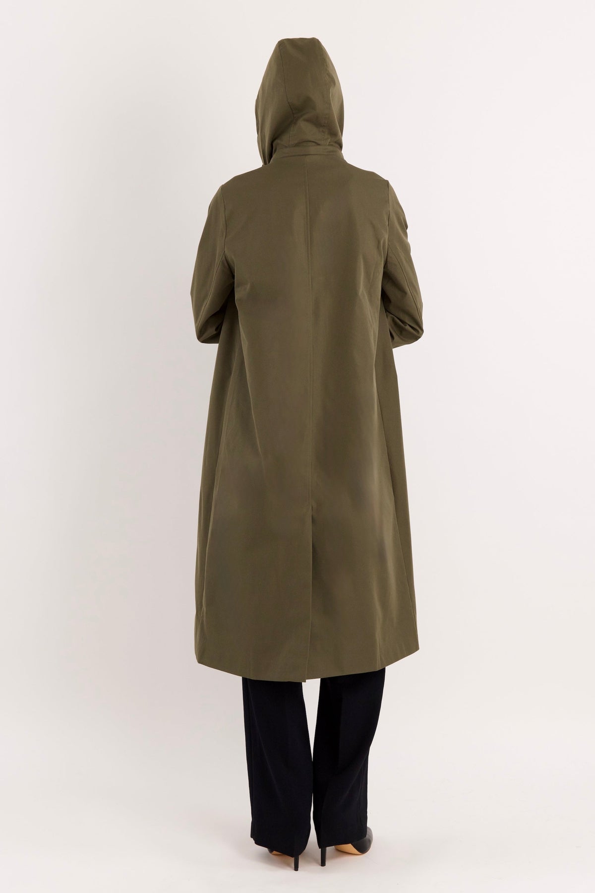 Long Single-Breasted Trench Coat
