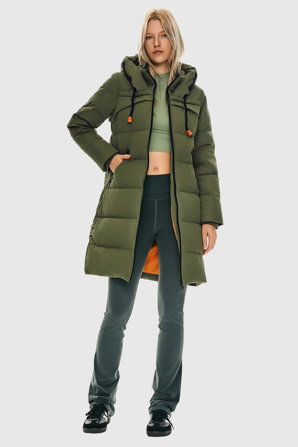Long Thickened Hooded Down Jacket
