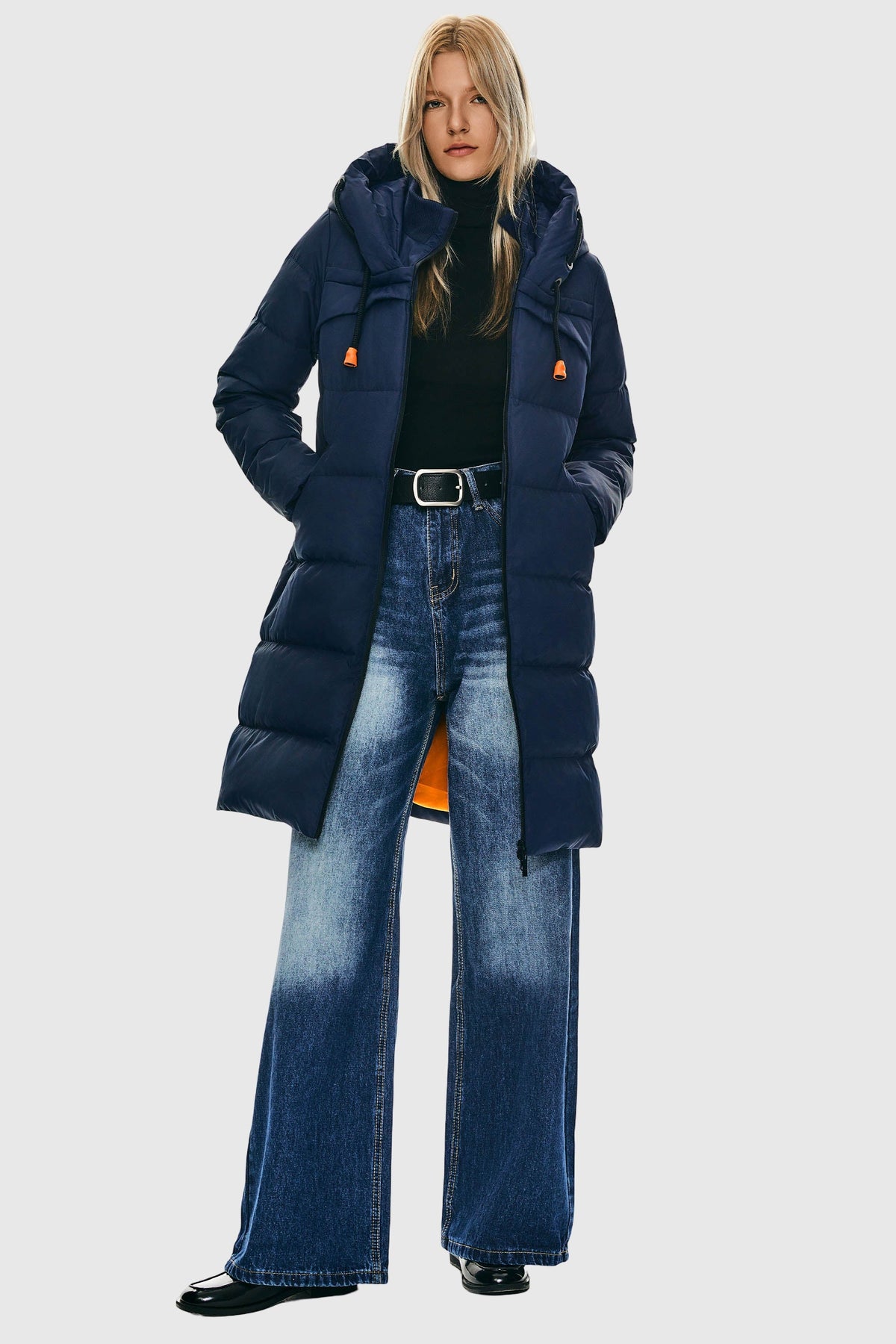 Long Thickened Hooded Down Jacket