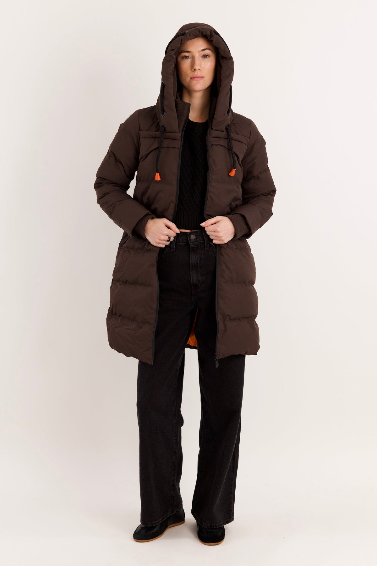 Long Thickened Hooded Down Jacket