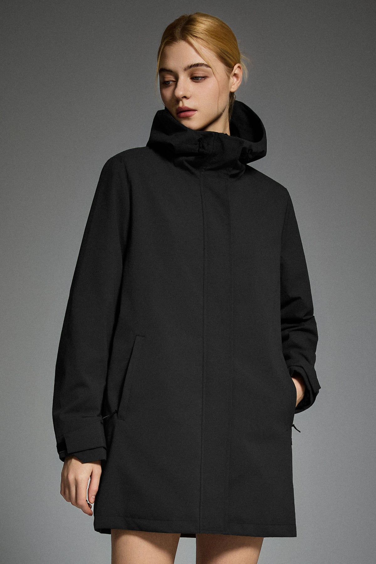 Mid-Length Waterproof Trench Jacket