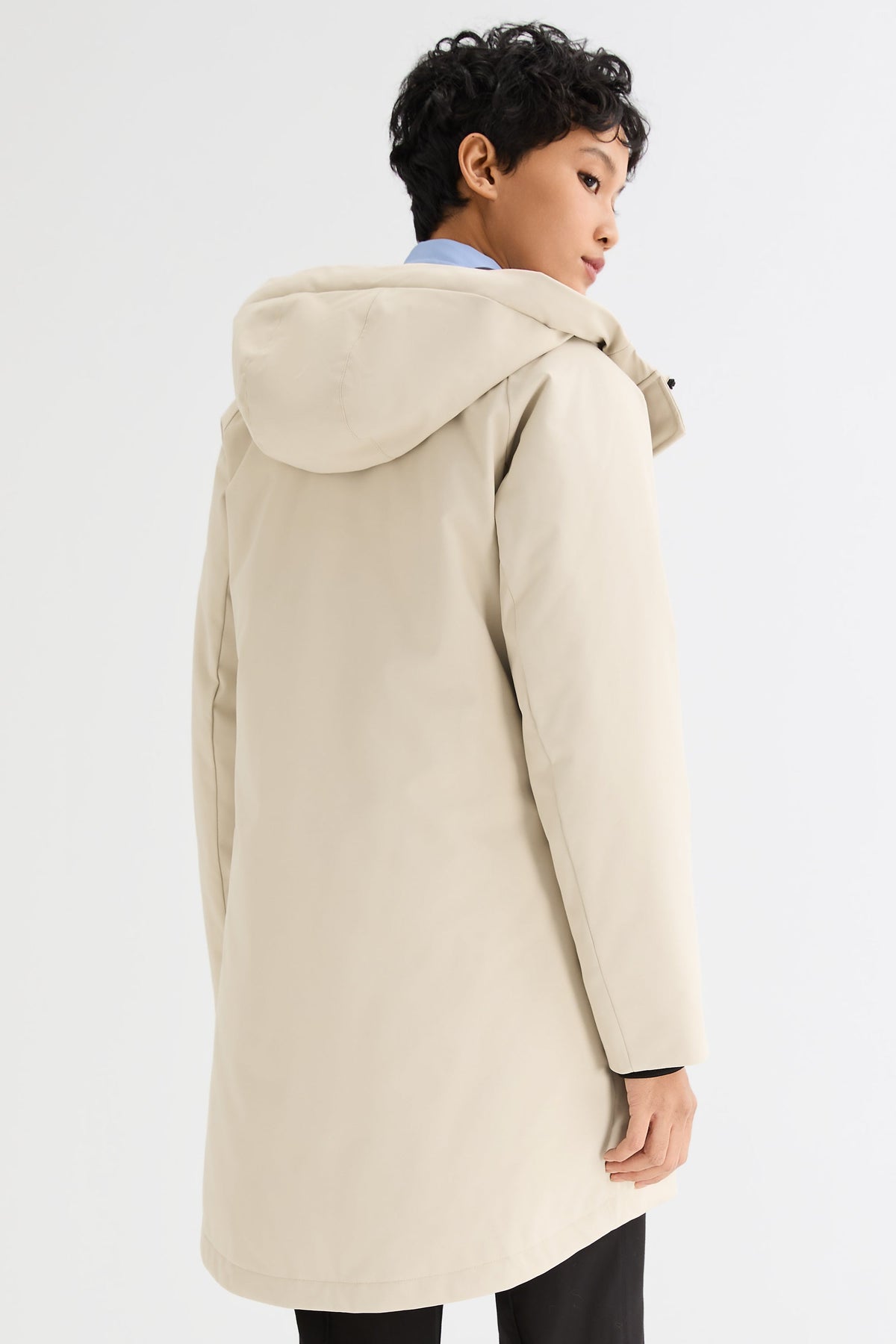 Mid-Length Windproof Parka Coat