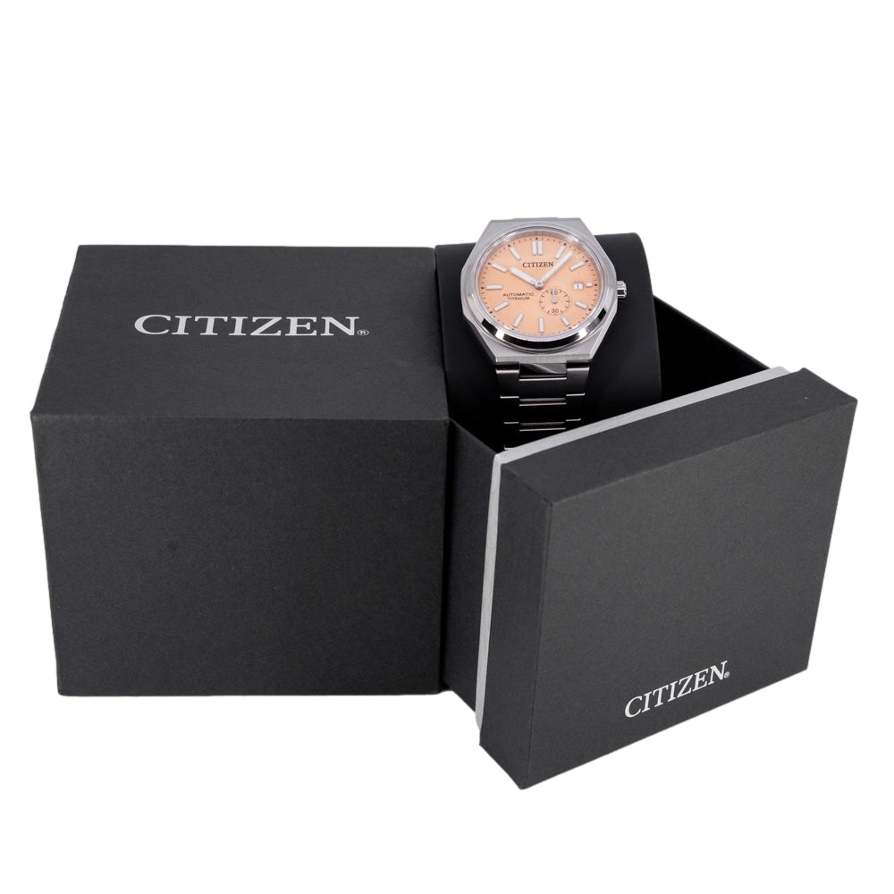 Citizen Men's NJ0180-80Z Super Titanium Salmon Dial Auto
