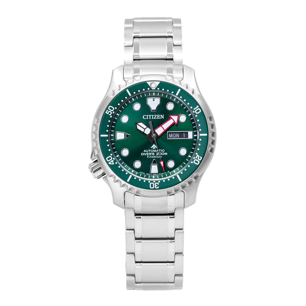Citizen NY0100-50X Diver's Super Titanium 200mt Green Watch