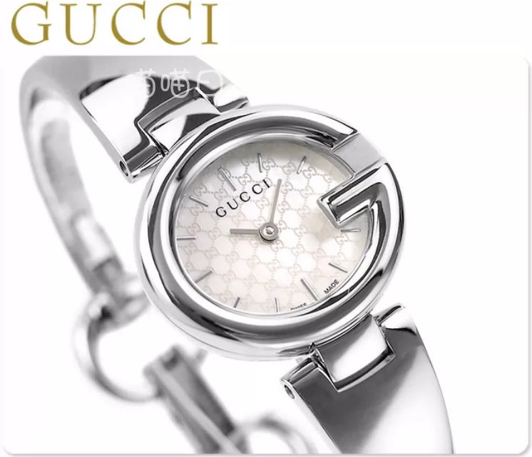 Gucci Guccissima Quartz Silver Dial Silver Steel Strap Watch For Women - YA134511