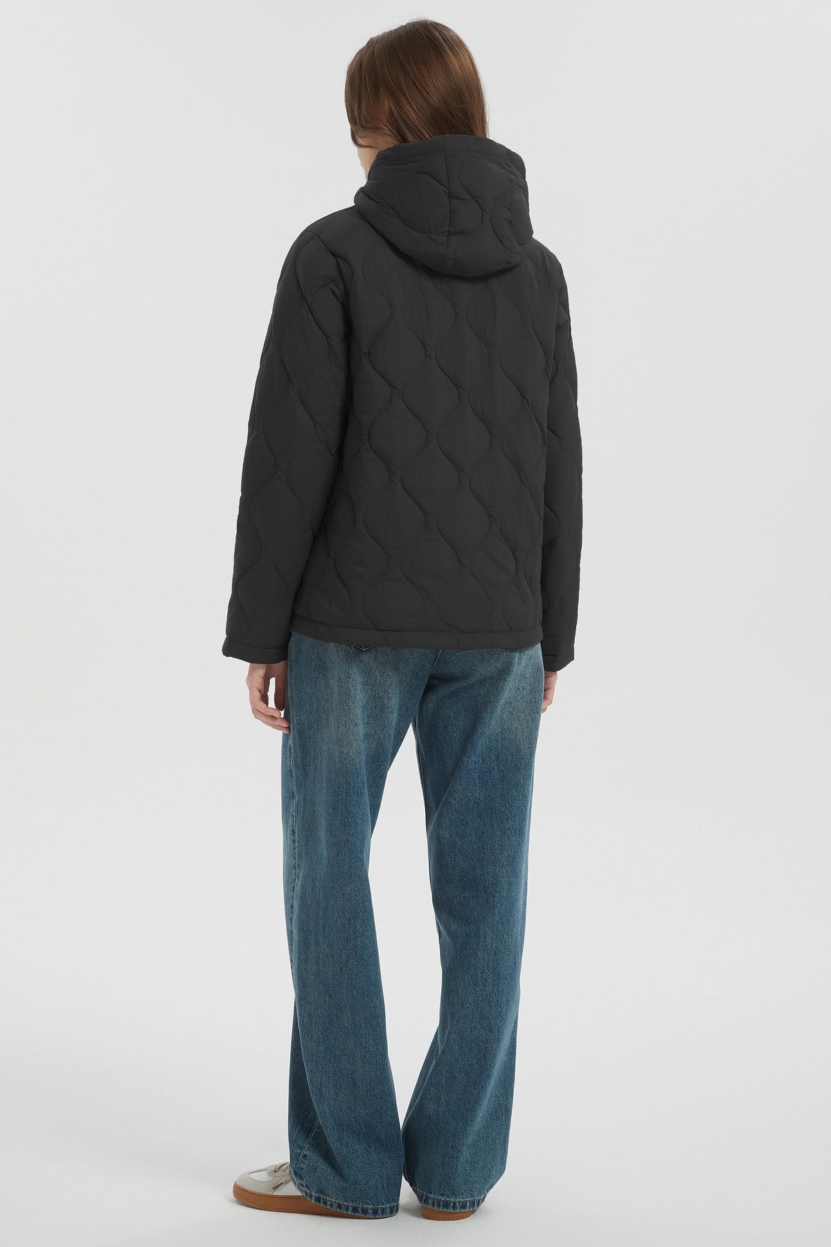 Quilted Down Jacket Lightweight Hooded