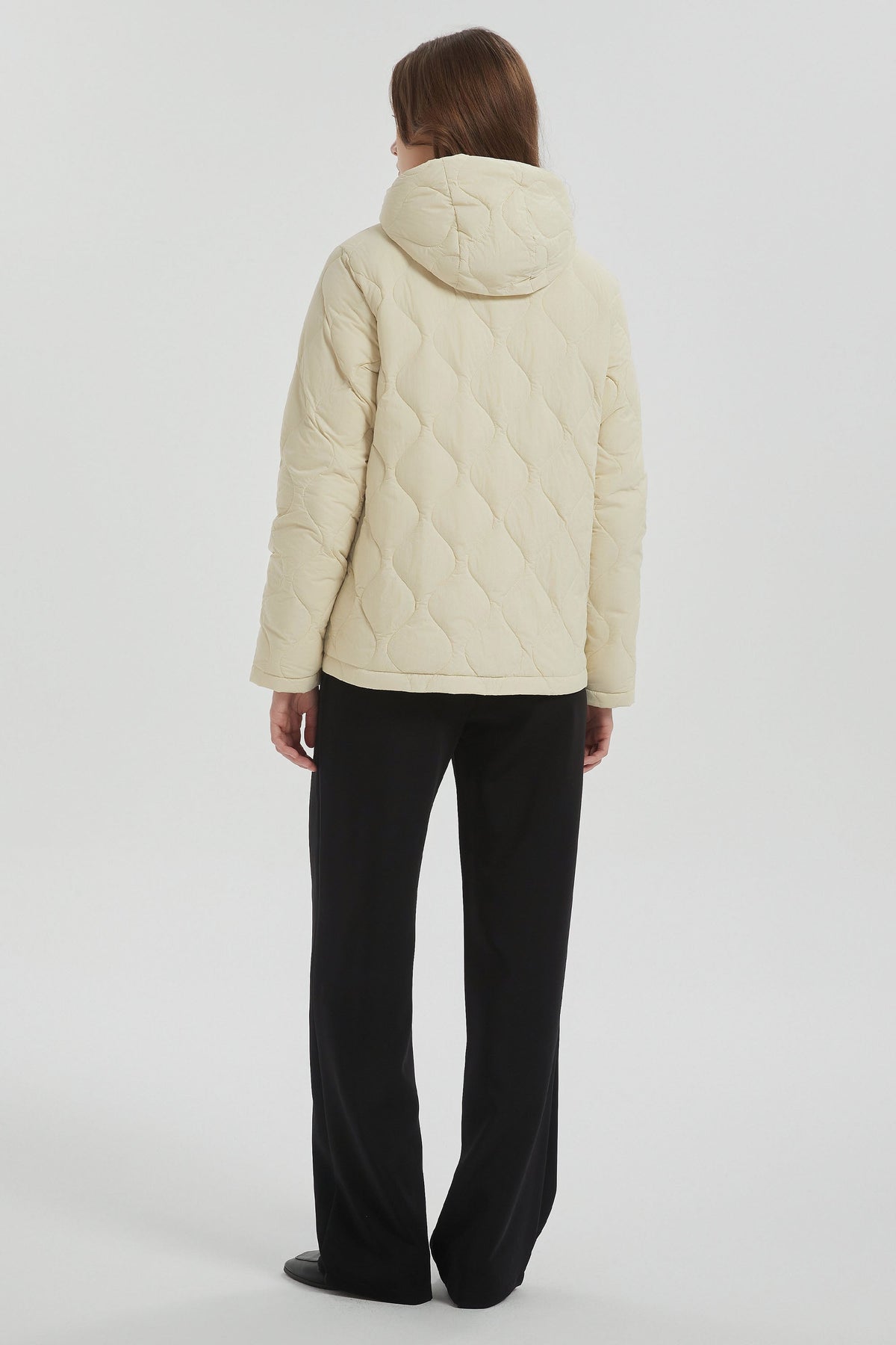 Quilted Down Jacket Lightweight Hooded