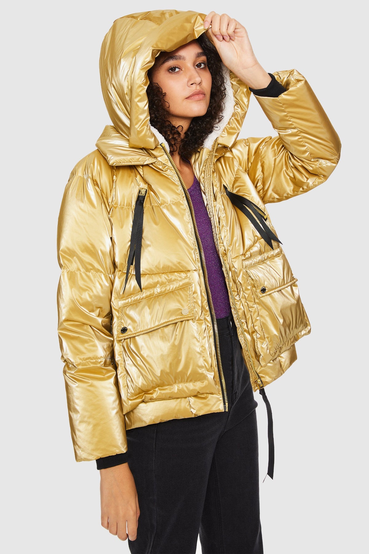 092 Universe® Cropped Crome Down Jacket
