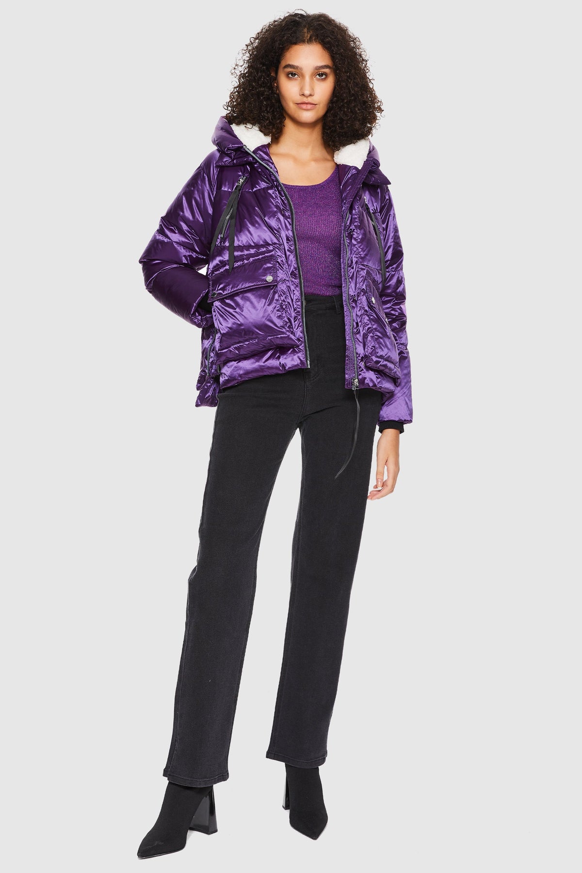 092 Universe® Cropped Crome Down Jacket