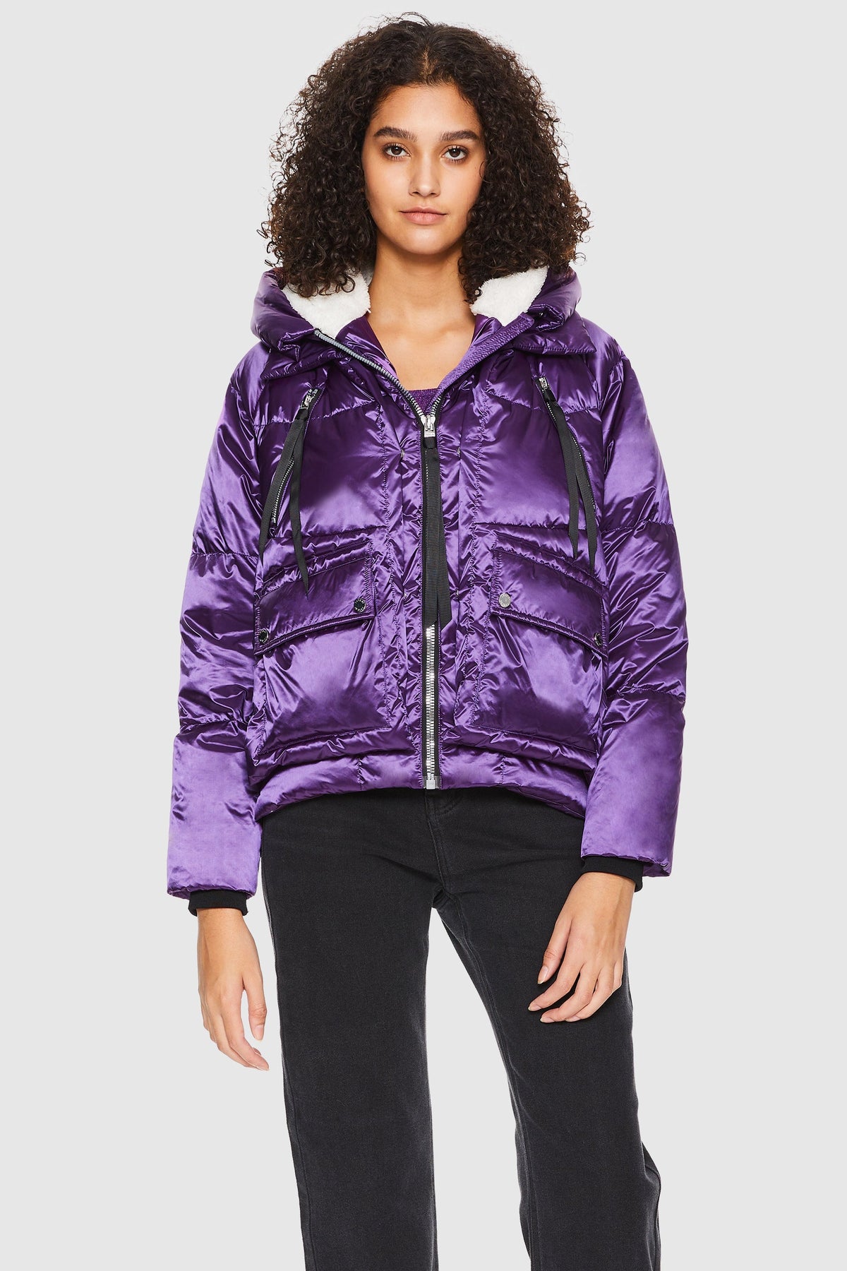 092 Universe® Cropped Crome Down Jacket