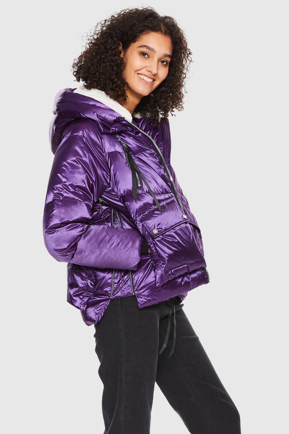 092 Universe® Cropped Crome Down Jacket