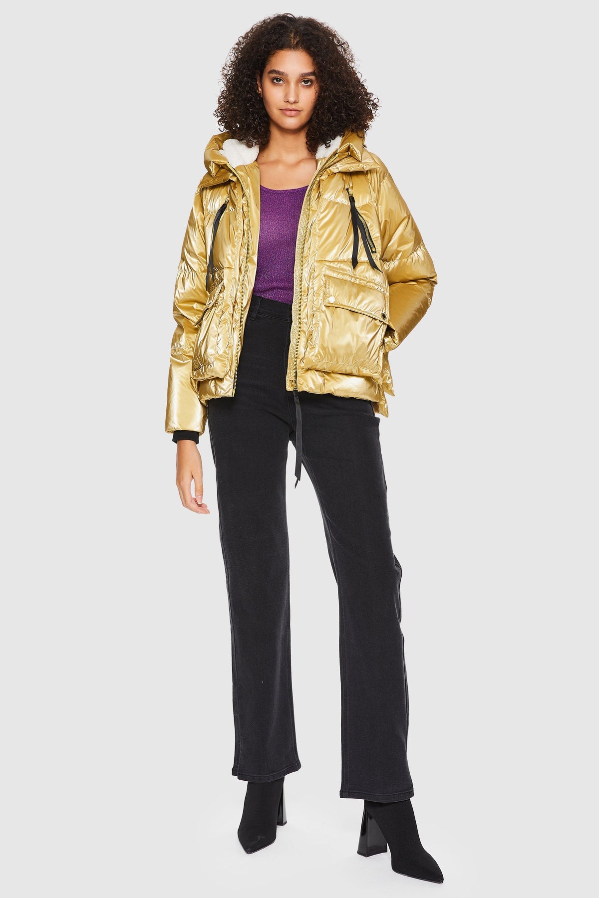 092 Universe® Cropped Crome Down Jacket