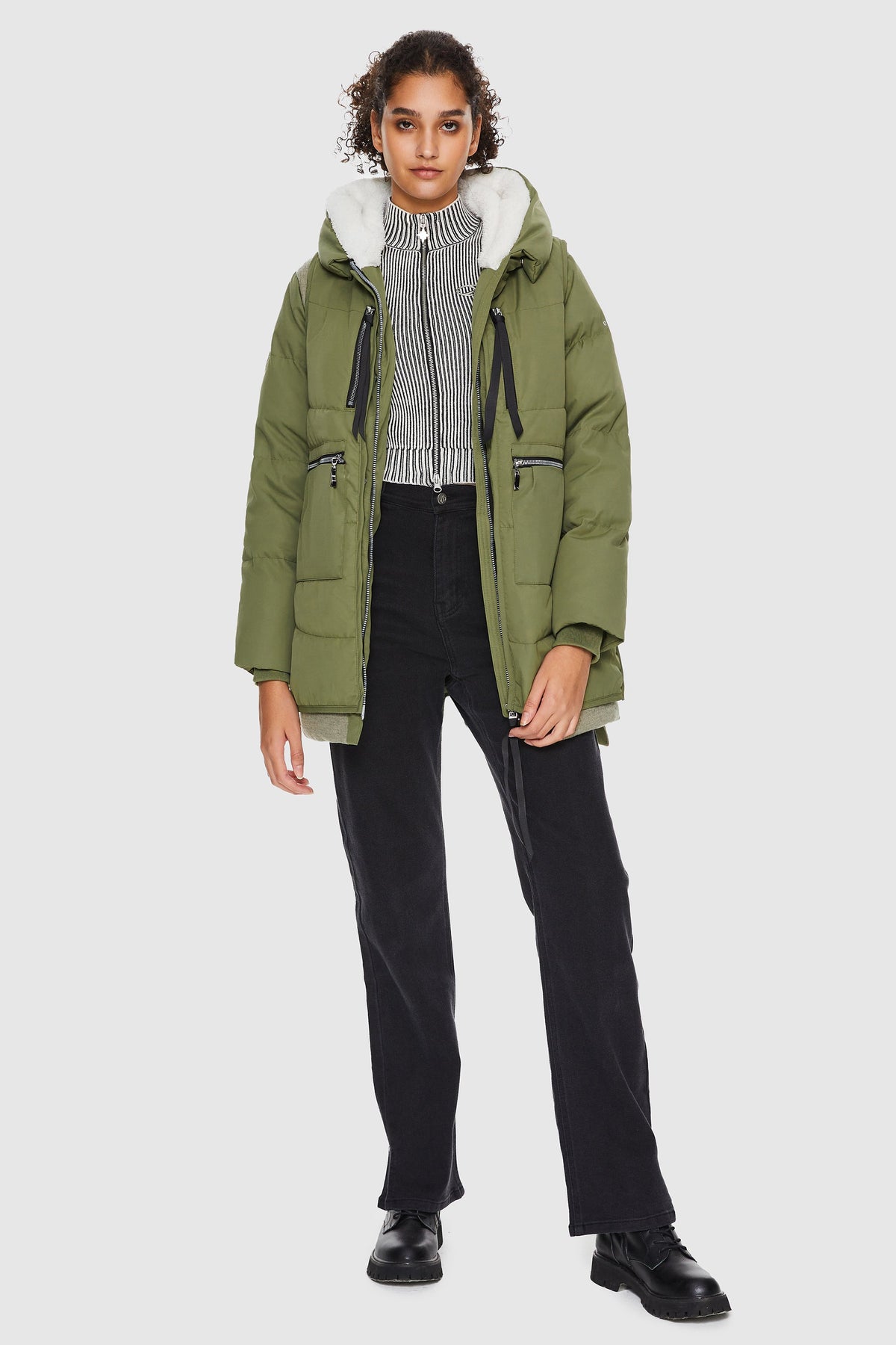 092 Universe® Thickened Puffer Down Jacket with Detachable Vest