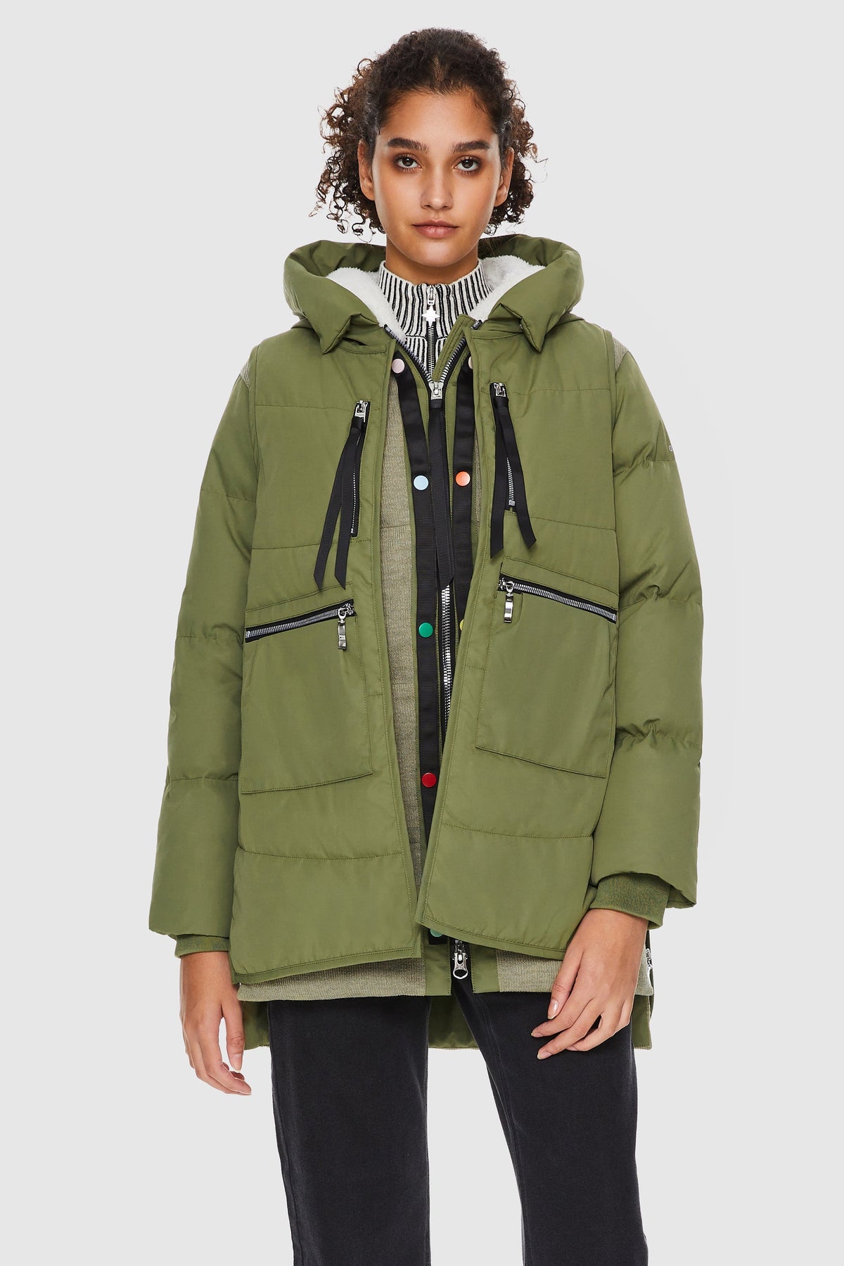 092 Universe® Thickened Puffer Down Jacket with Detachable Vest