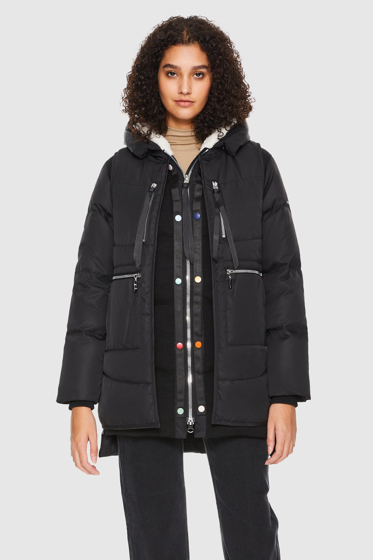 092 Universe® Thickened Puffer Down Jacket with Detachable Vest