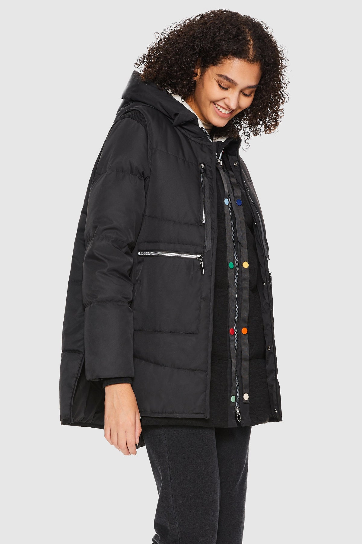 092 Universe® Thickened Puffer Down Jacket with Detachable Vest