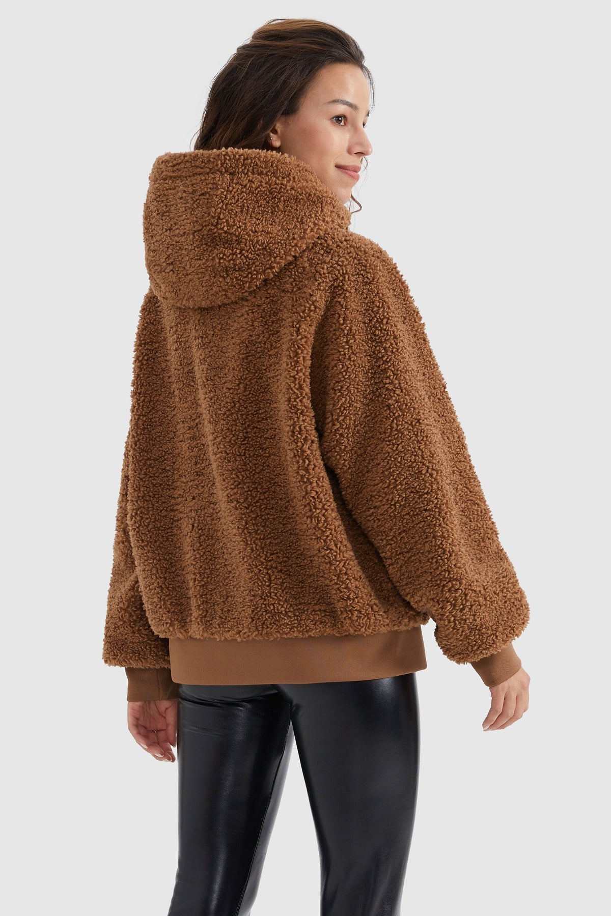 Full-Zip Oversized Fleece Jacket
