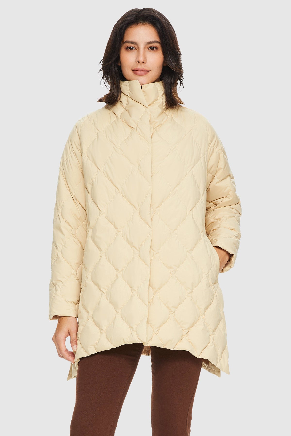 Oversized Quilted Lightweight Down Puffer Jacket