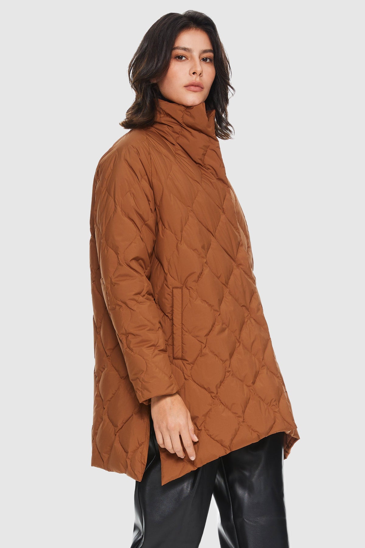 Oversized Quilted Lightweight Down Puffer Jacket