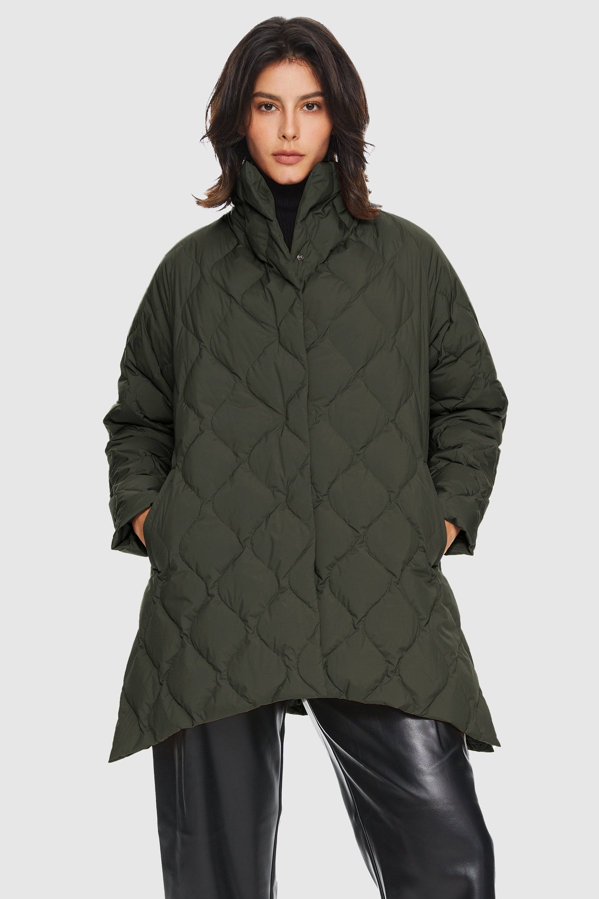 Oversized Quilted Lightweight Down Puffer Jacket