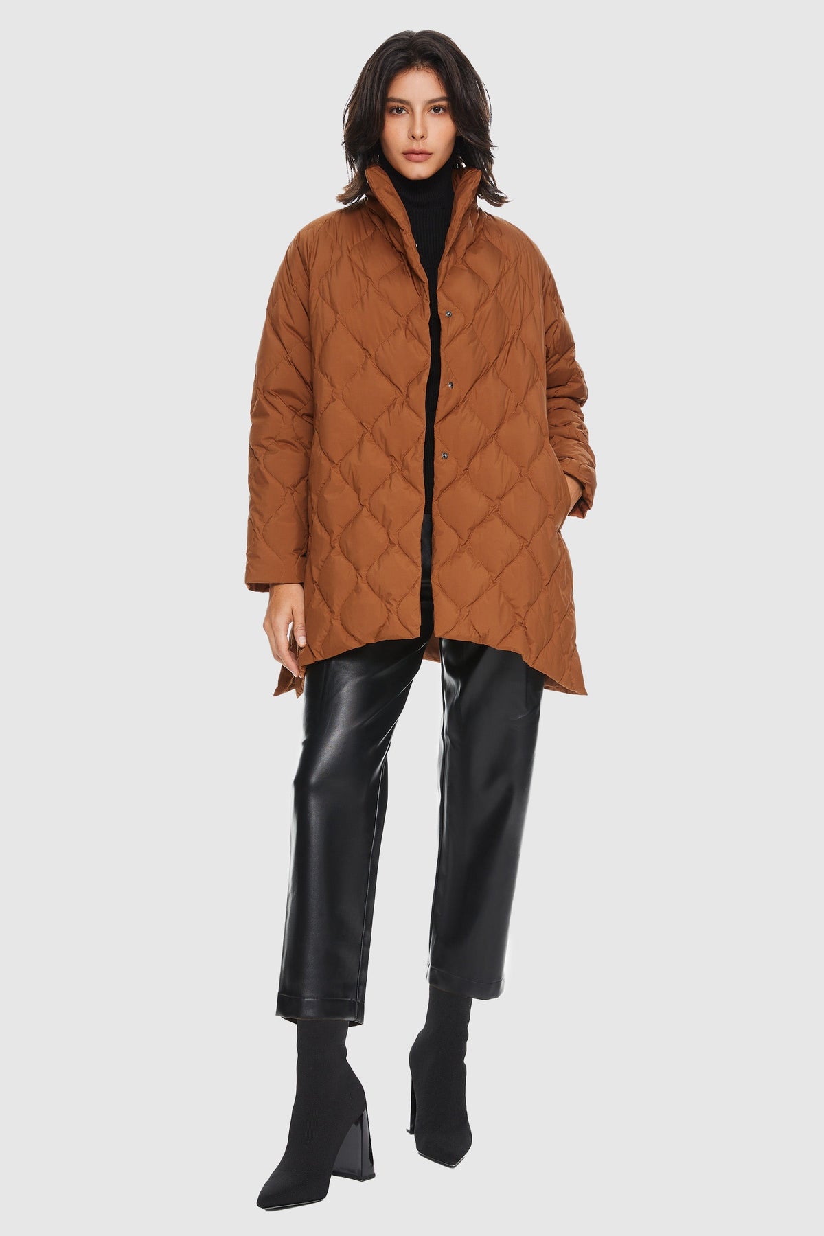 Oversized Quilted Lightweight Down Puffer Jacket
