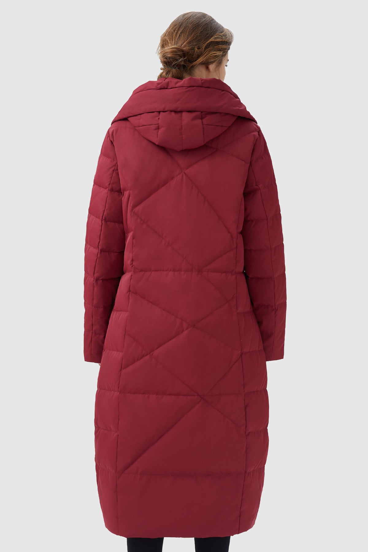 Long Maxi Down Coat with Hood