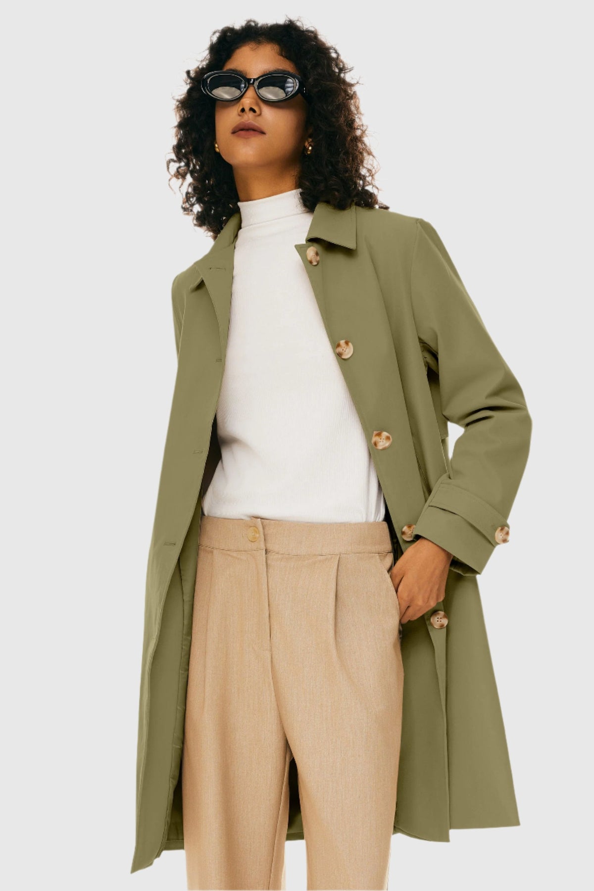 Single-Breasted Trench Coat
