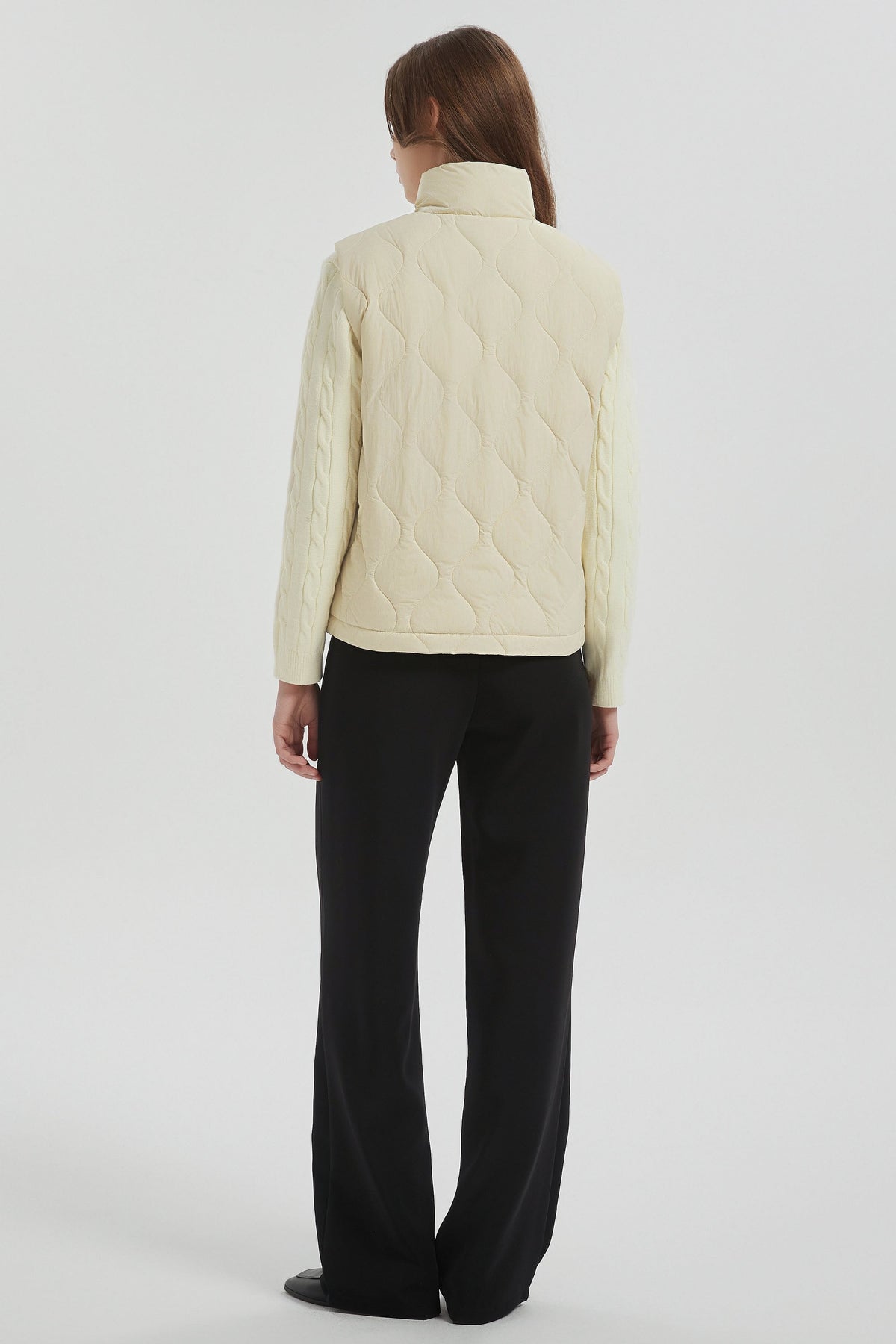 Cropped Down Puffer Vest Zip Up Lightweight