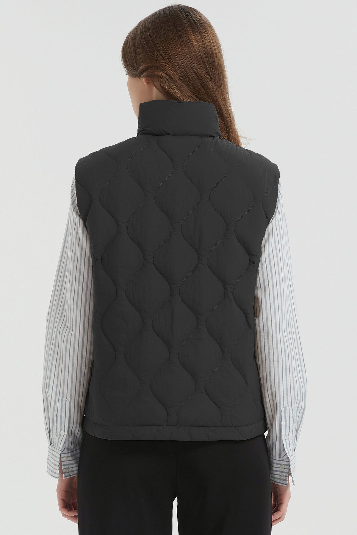 Cropped Down Puffer Vest Zip Up Lightweight