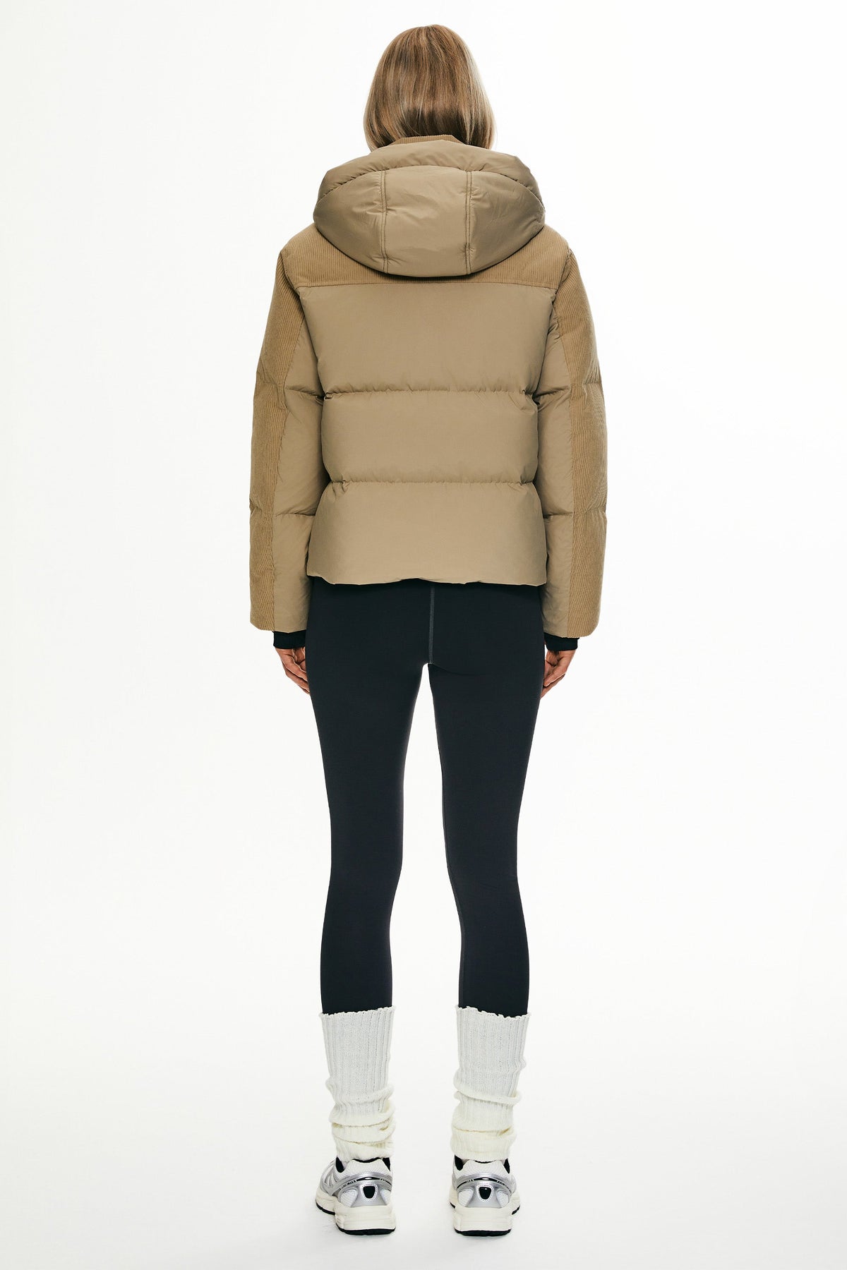 Cropped Down Puffer Jacket Winter Hooded