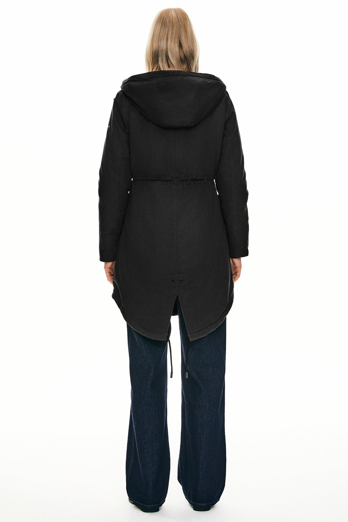 Fleece-Lined Hooded Parka Jacket with Pockets