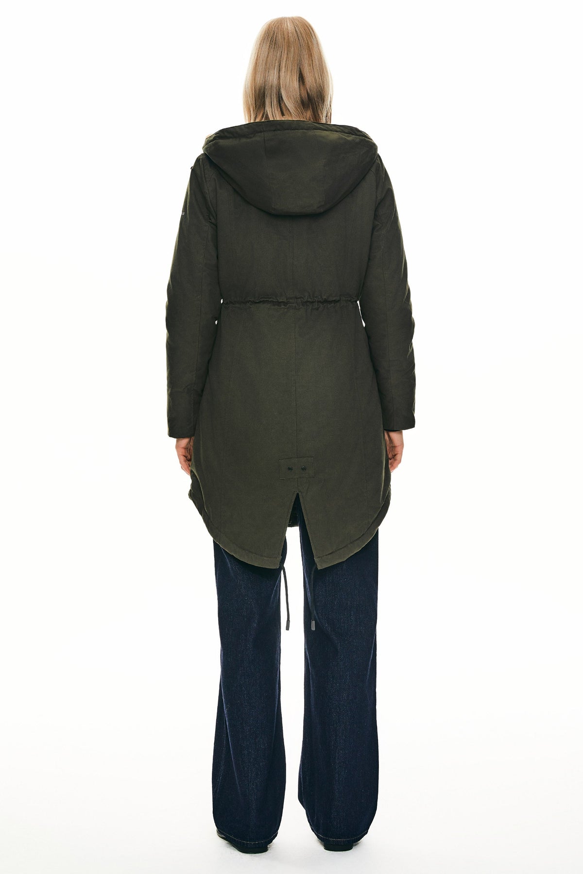 Fleece-Lined Hooded Parka Jacket with Pockets
