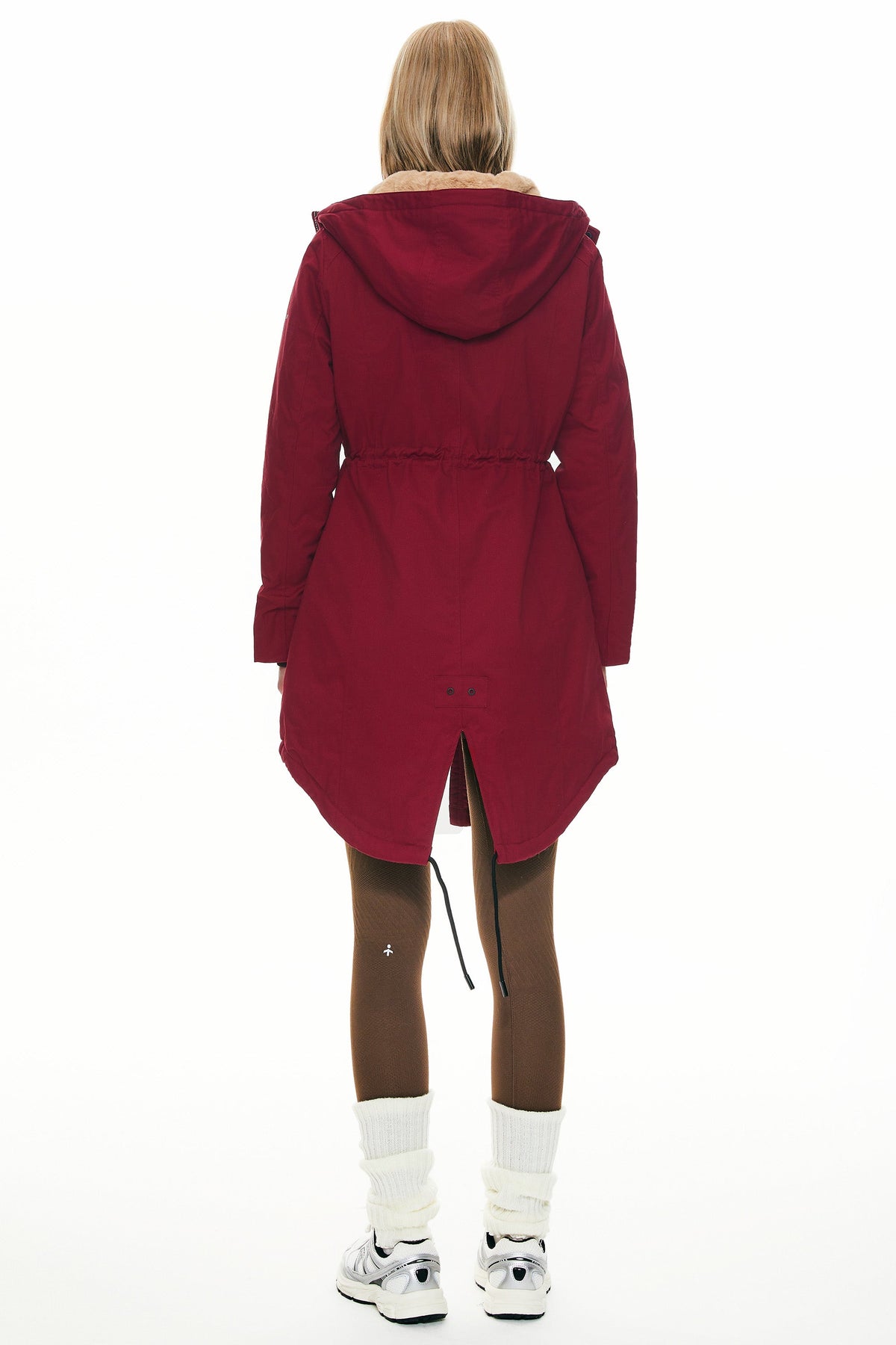 Fleece-Lined Hooded Parka Jacket with Pockets