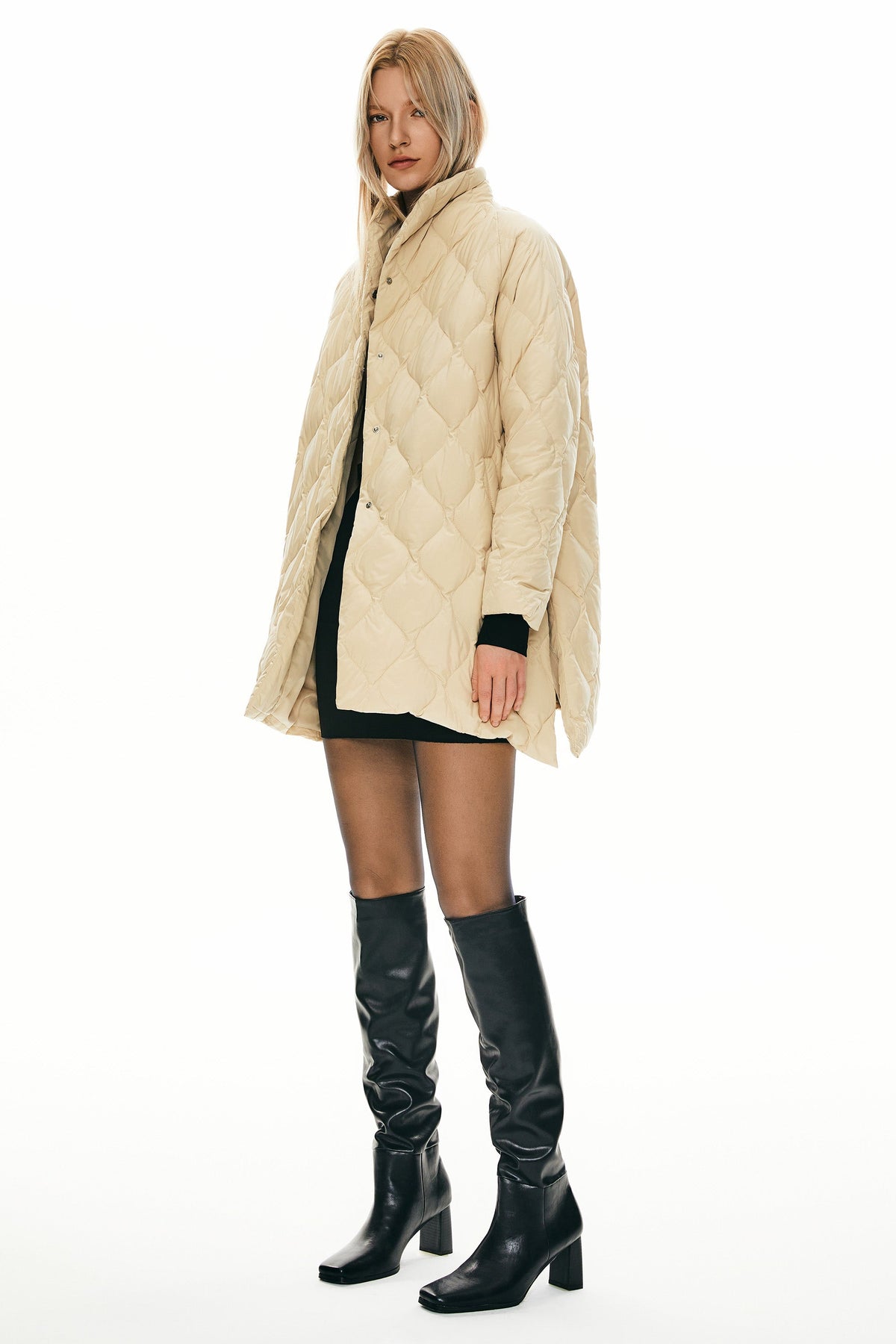 Oversized Quilted Lightweight Puffer Jacket