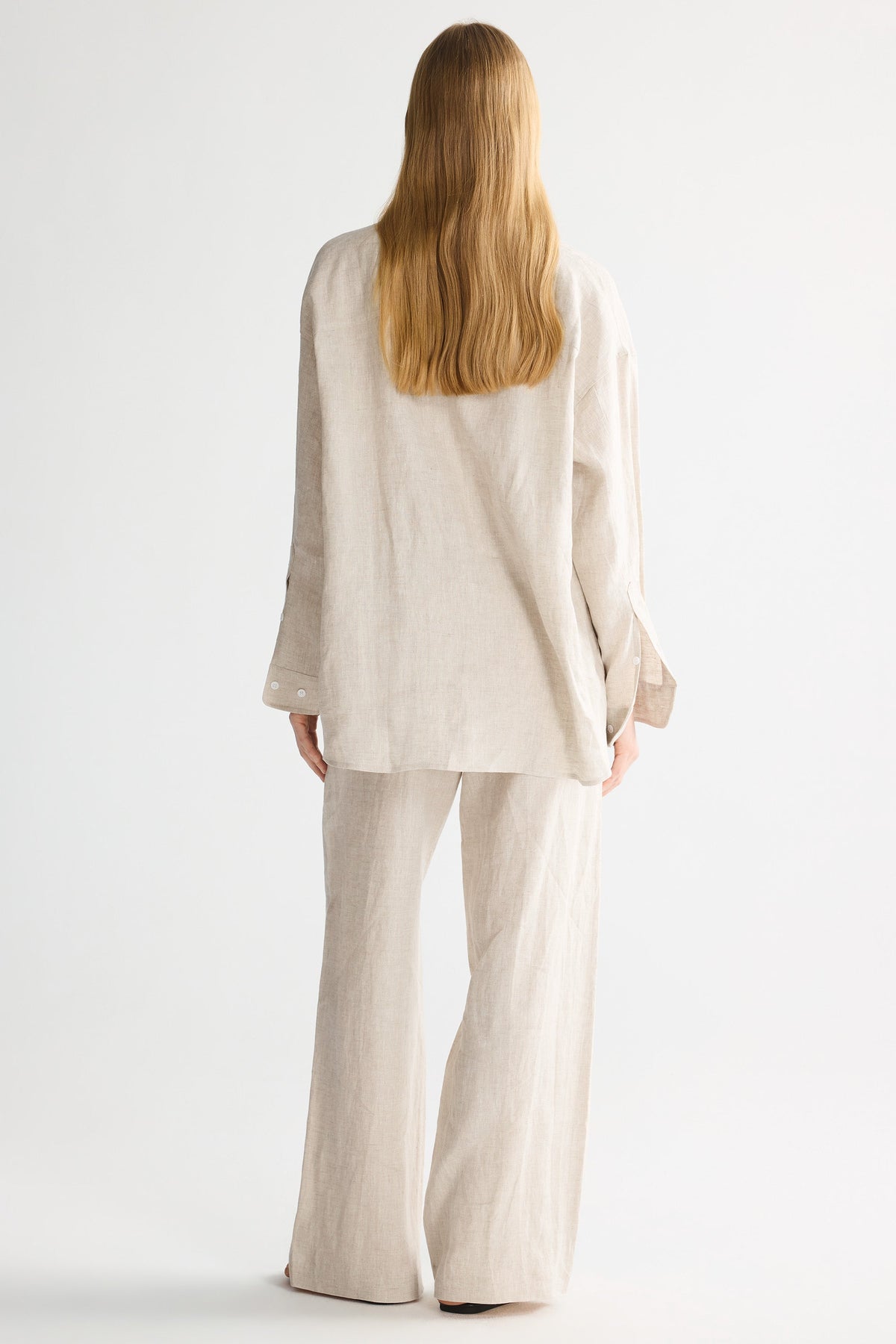Oversized Linen Button-Up Shirt