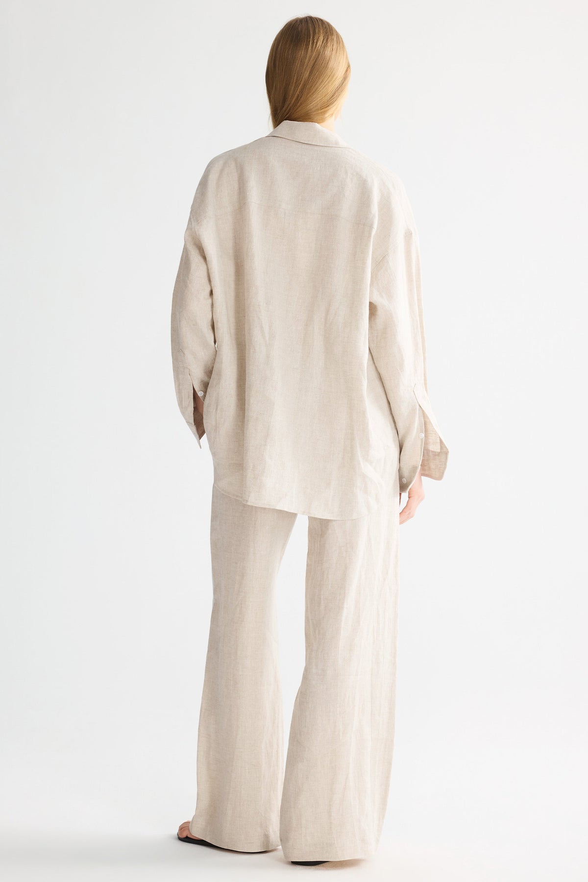 Oversized Linen Button-Up Shirt