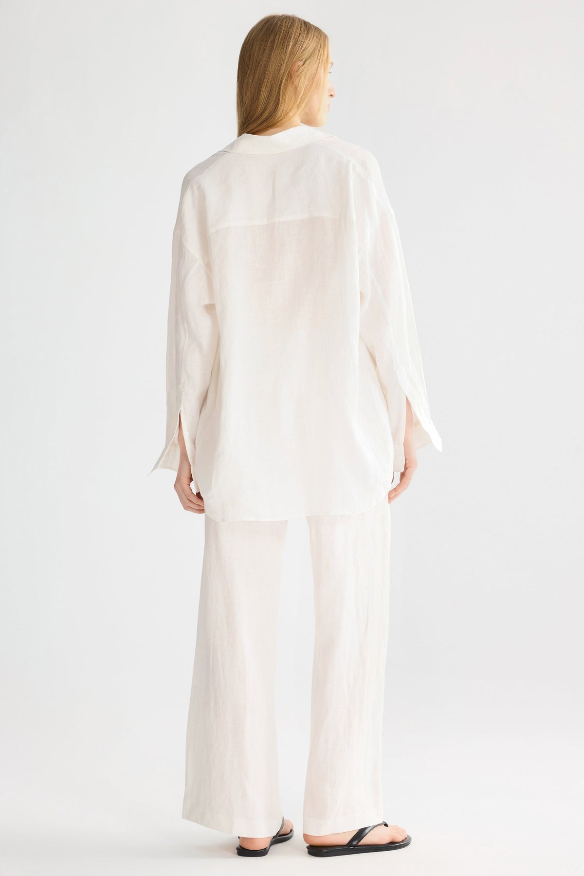 Oversized Linen Button-Up Shirt