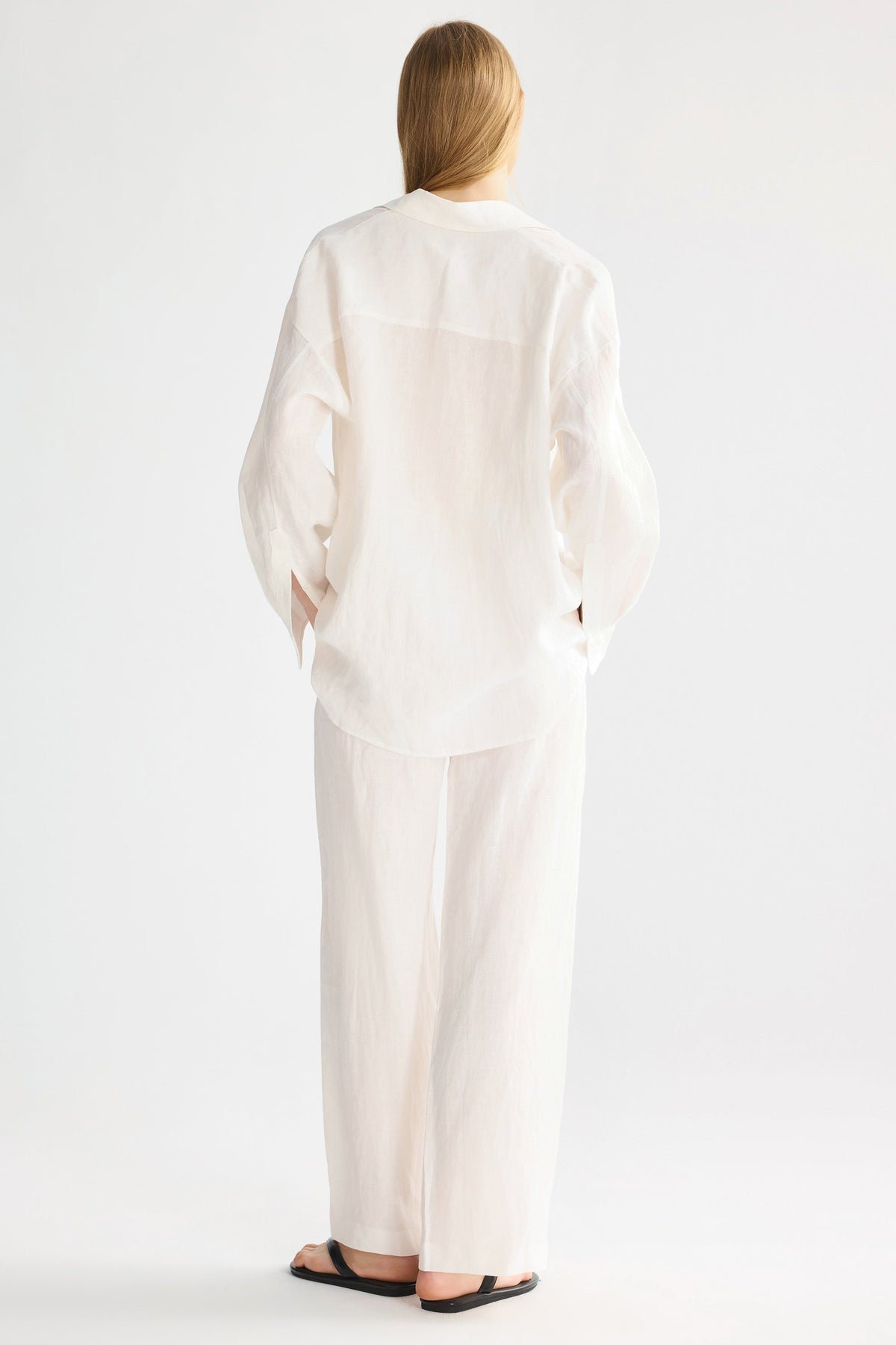 Oversized Linen Button-Up Shirt