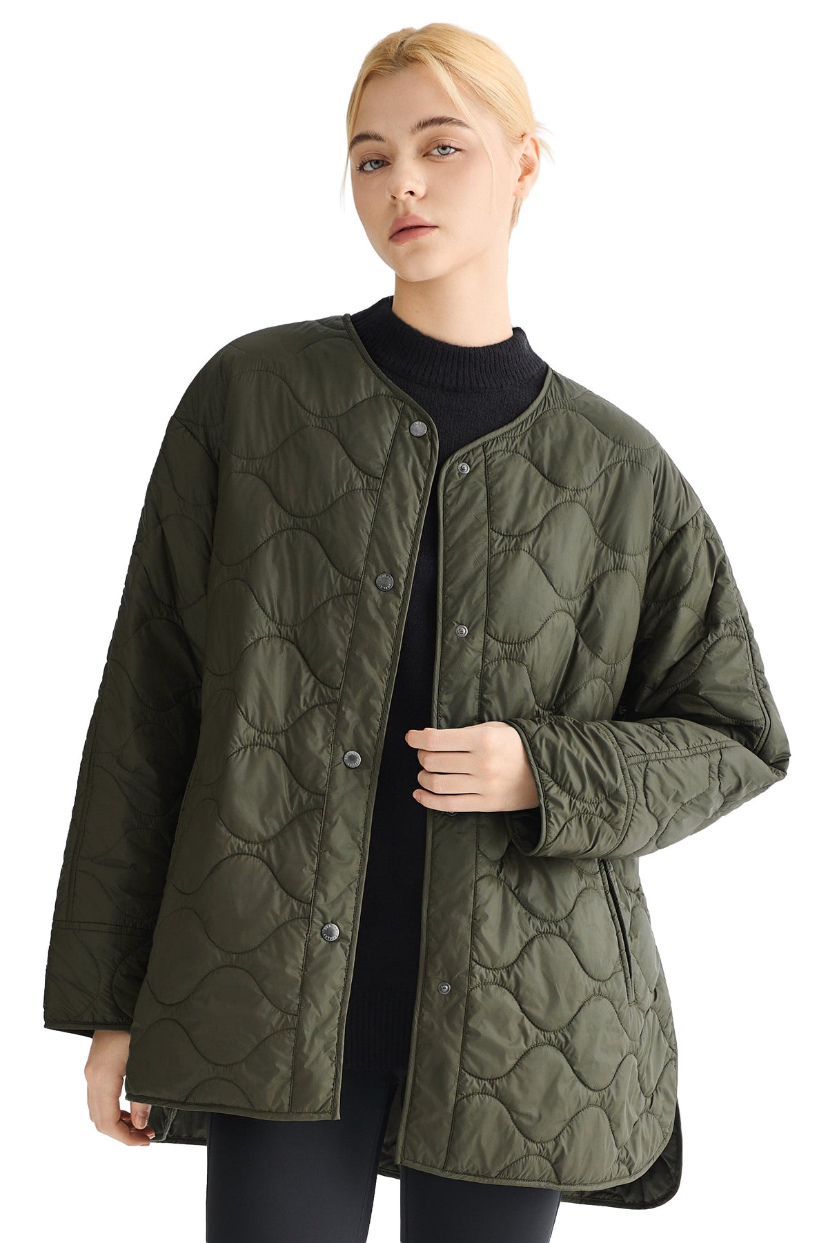 Oversized Quilted Drop-Shoulder Jacket