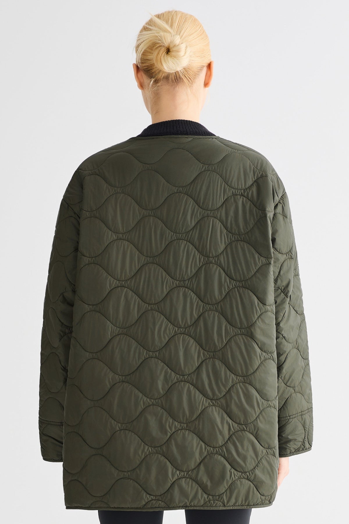 Oversized Quilted Drop-Shoulder Jacket