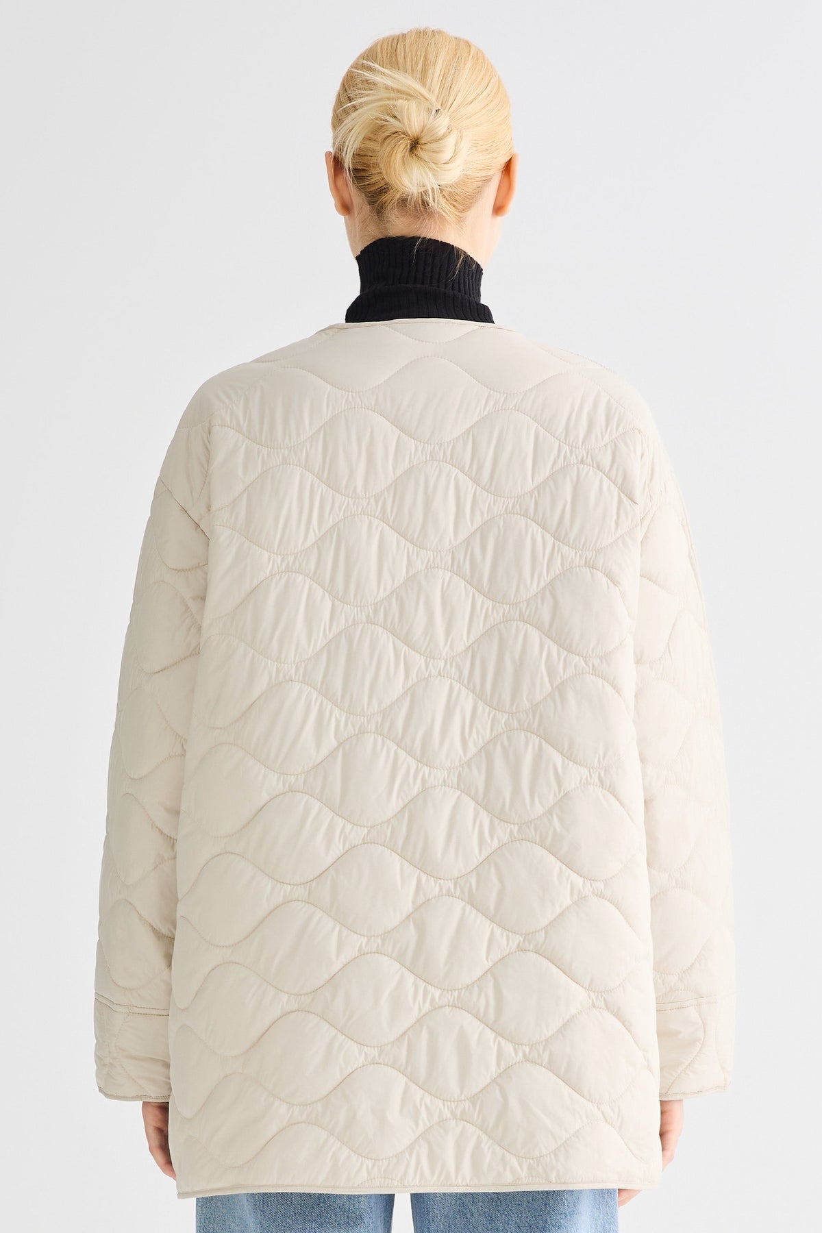 Oversized Quilted Drop-Shoulder Jacket