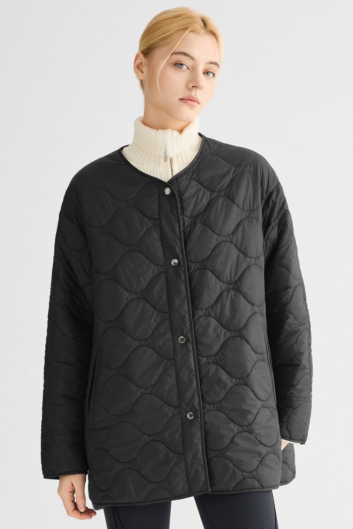 Oversized Quilted Drop-Shoulder Jacket